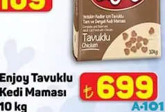 ENJOY TAVUKLU KEDİ MAMASI 10 KG fiyat ve kampanya bilgisi